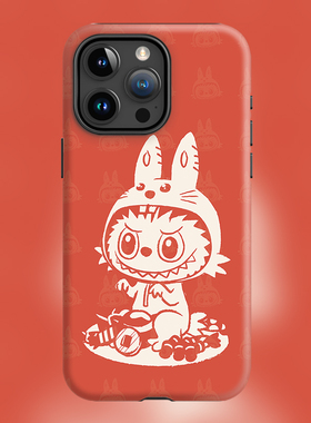 POP周边手办LABUBU潮玩精灵天团适用iPhone15Promax苹果手机壳14防摔套13个性可爱卡通盲盒拉布布16pro带支架