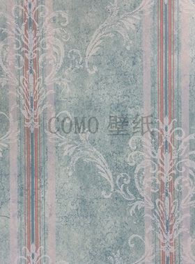 Verona 欧式做旧竖条纹墙纸壁纸VA86041 86042 86043 86044 86045