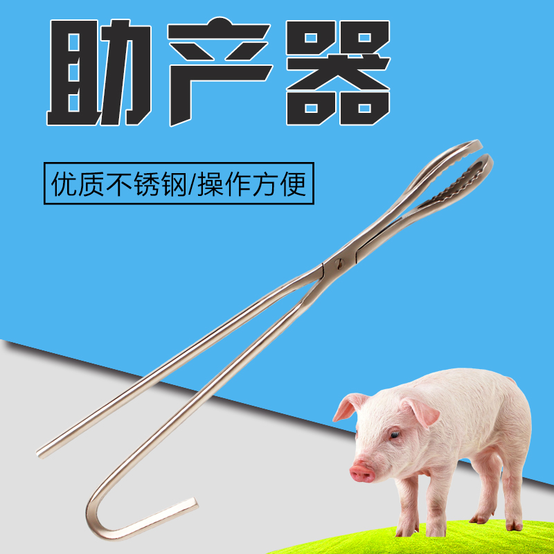不锈钢助产钳畜牧养殖场猪用助产钳母猪难产辅助器械助产钳