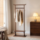 北美黑胡桃木衣帽架落地挂衣架家用卧室衣帽架置物架服装 店晾衣架