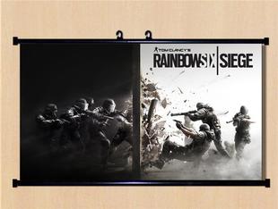 彩虹六号围攻 RainbowSix周边血兰花行动香港 挂画海报壁纸卷轴画