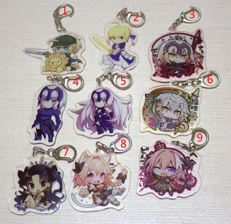 fgo Saber贞德阿斯托尔福fate动漫亚克力挂件钥匙扣多款q3
