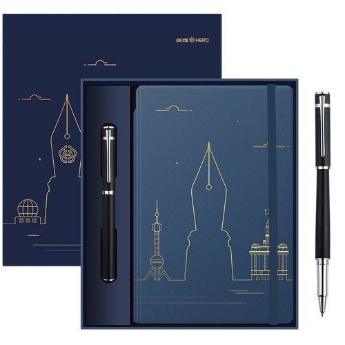 英雄（HERO）宝珠笔商务办公书写签字笔手账本组合书写套装H605C