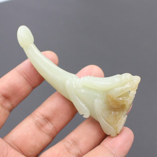 云海缘新疆和田玉烟嘴貔貅粗烟嘴