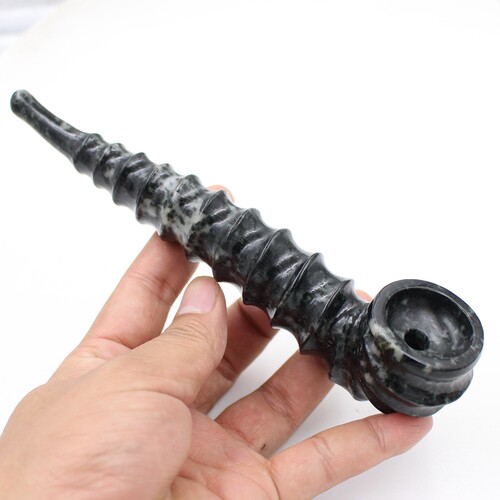 天然独山玉手工雕刻烟嘴烟斗烟杆