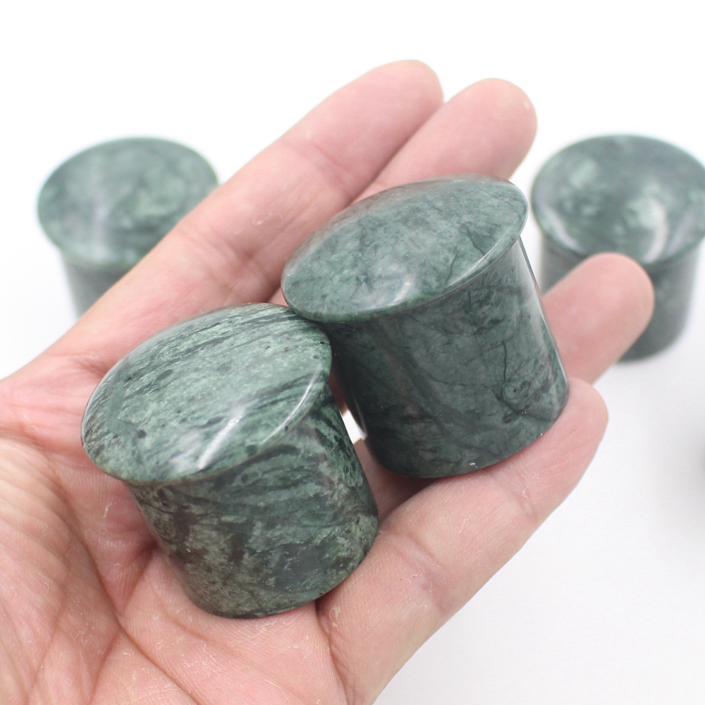 雲海缘原创天然玉石轴头画轴高档配件装裱材料蘑菇型福禄玉定制