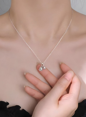纯银铃兰花项链不掉色女轻奢小众高级感锁骨链简约设计吊坠饰品