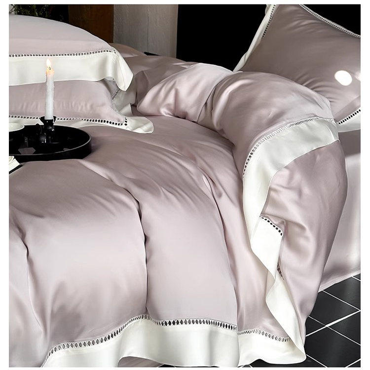 夏季100S莱赛尔天丝四件套春夏裸睡丝滑凉感被套床笠冰丝床上用品