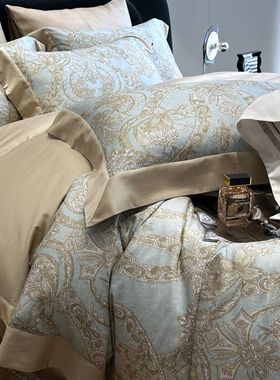 欧式120S天丝棉磨毛四件套保暖高级感被套床单纯棉冬季床上用品