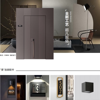 星月神铸铝门钢木门一门一景