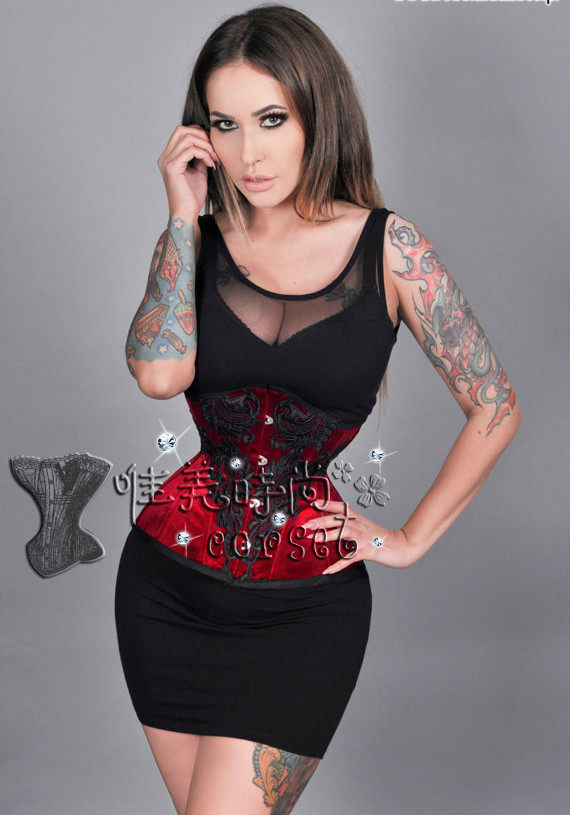新款束腰宫廷塑身马甲哥特式收腹束身衣钢骨corset美体塑身衣包邮