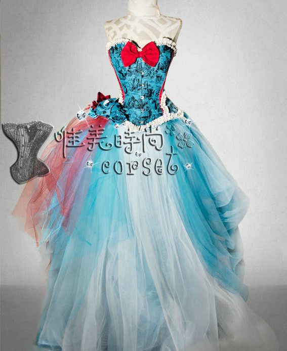 新款宫廷束身衣corset钢骨束腰哥特式塑身马甲收腹式塑腰女束身衣_虎窝淘