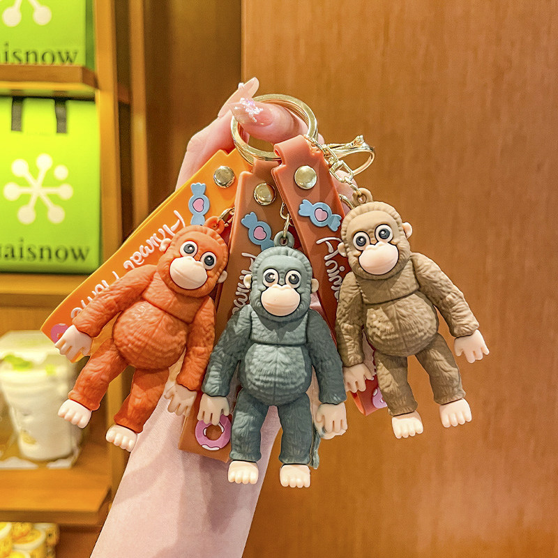 卡通长臂猿玩偶大猩猩创意钥匙扣精致猴子公仔学生书包包礼品挂件