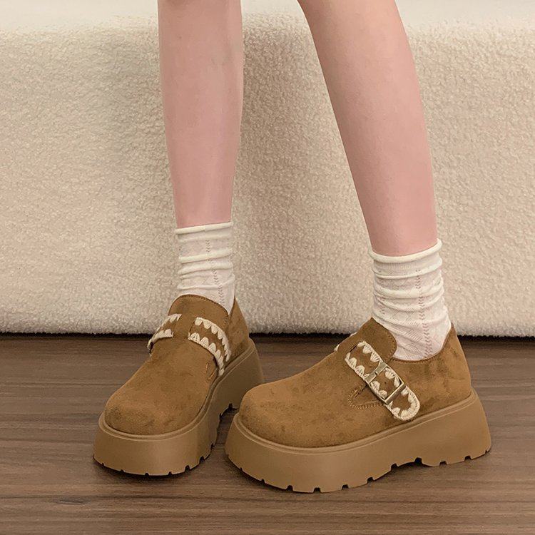 2026春季厚底松糕底单鞋女新款休闲百搭一脚蹬懒人增高全包勃肯鞋,女鞋,勃肯鞋/软木鞋,淘宝优惠券,粉丝福利购,淘宝优惠卷
