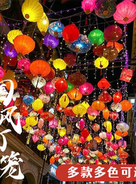 中式仿古钻石异形越南灯2026新款中秋节庭院户外防水防晒宫廷挂饰