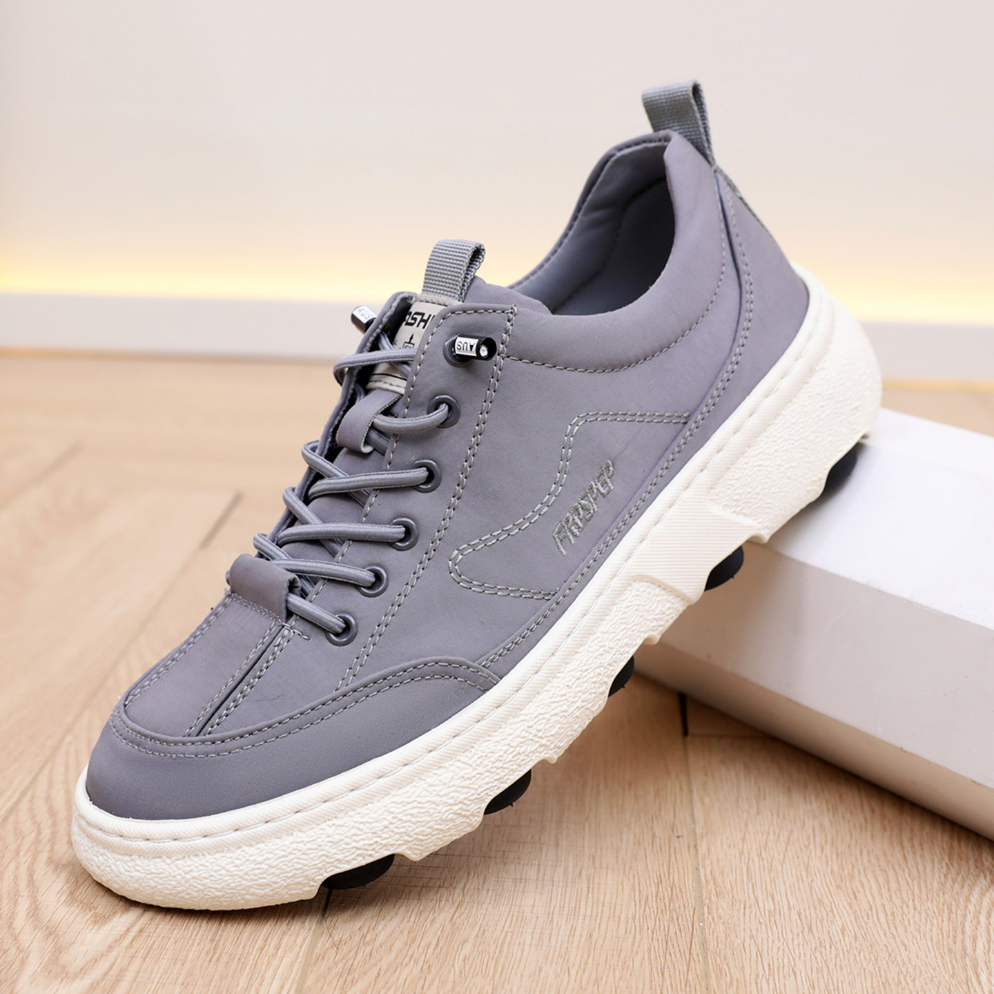 布瑞京31188系带春秋季休闲布鞋潮流防滑轻便户外男鞋男士休闲,流行男鞋,单鞋,淘宝优惠券,粉丝福利购,淘宝优惠卷