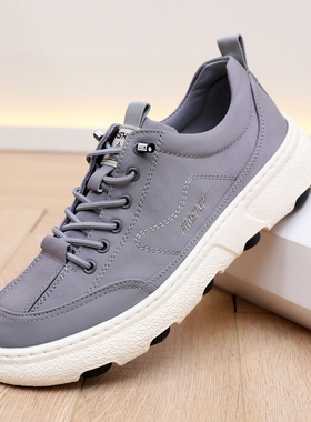 布瑞京31188系带春秋季休闲布鞋潮流防滑轻便户外男鞋男士休闲