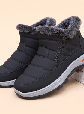 布瑞京26690 80078加绒保暖防水中老年女鞋棉鞋老北京布鞋冬季