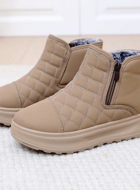 布瑞京80076女雪地靴短靴子时尚女鞋冬季加厚三色加绒保暖棉鞋