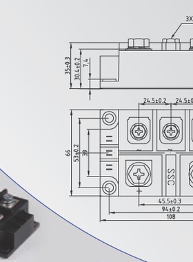申社三相整流桥模块MDS150-16 MDS1501664 MDS150-12 MDS1501264