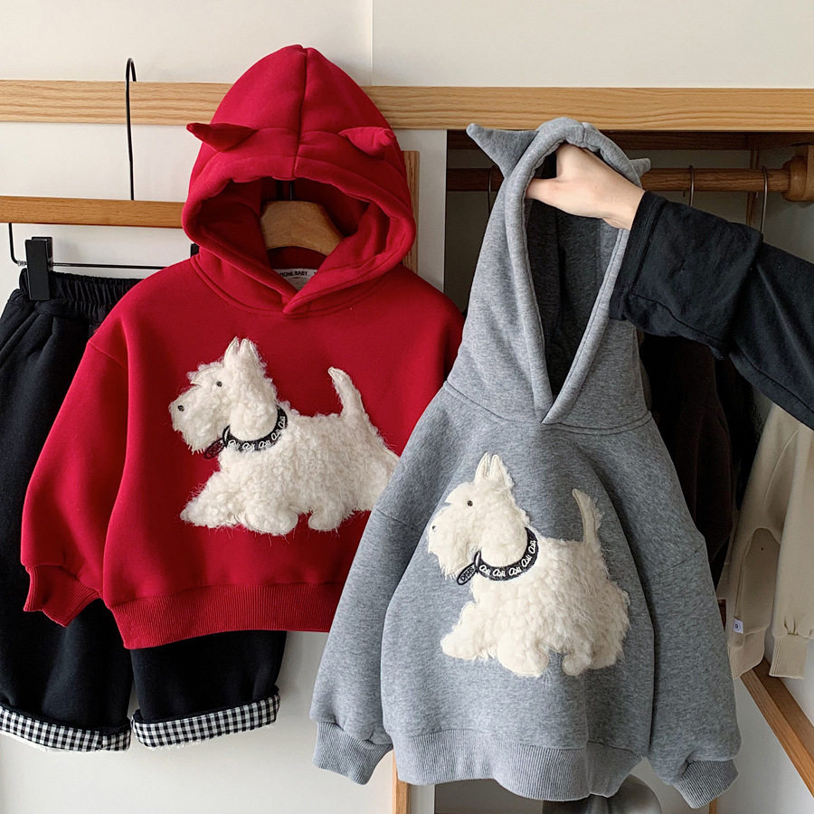 小童加绒立体狗耳朵连帽卫衣男女童秋冬装保暖上衣小童加厚套头衫,童装/婴儿装/亲子装,卫衣/绒衫,淘宝优惠券,粉丝福利购,淘宝优惠卷