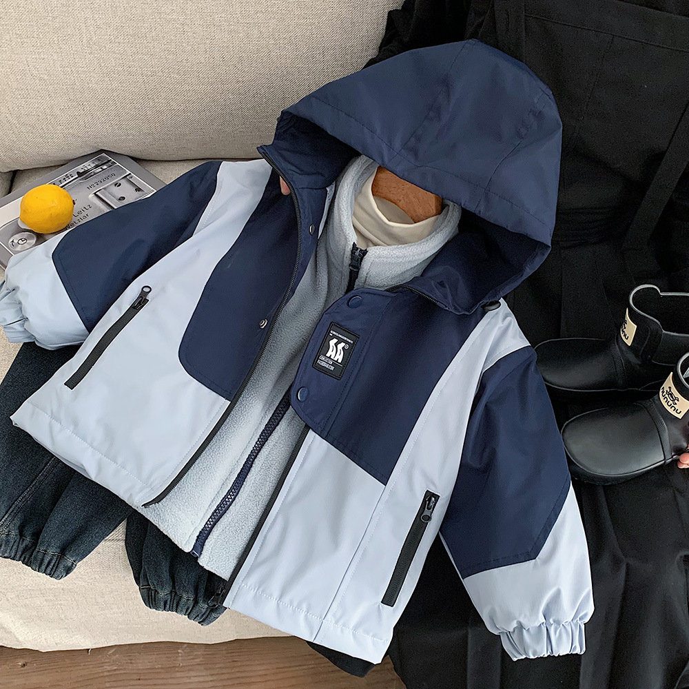 小童夹棉加厚三合一冲锋衣男女童