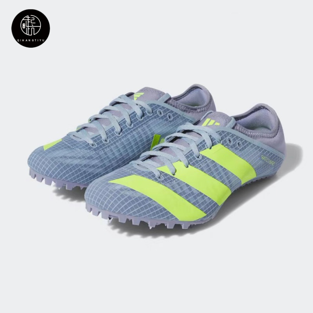 Adidas Sprintstar 舒适织物防滑耐磨轻便 低帮 短钉跑步鞋IE6871