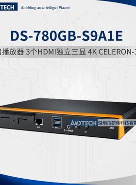 全新研华嵌入式无风扇工控机DS-780GB-S9A1E准系统3955U/4K显示器