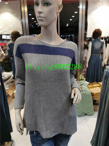 威鹏秋冬季保暖高领可拆领女兔毛毛针织衫