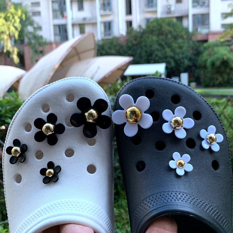 鞋花鞋扣五瓣花蝴蝶结CROCS洞洞鞋书包铅笔 树脂小花装饰配件
