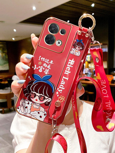 opporeno9硅胶小富婆斜跨腕带