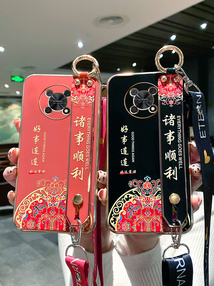 华为畅享50pro硅胶中国风斜跨潮