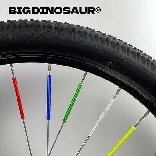 自行车辐条反光条装饰车轮钢丝卡条警示儿童车公路车改装彩色配饰