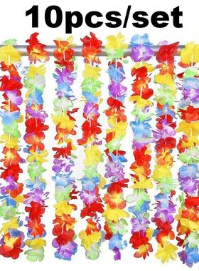10pcs/set Hawaii Party Leis Flower Wreath Garland Hawaiian N