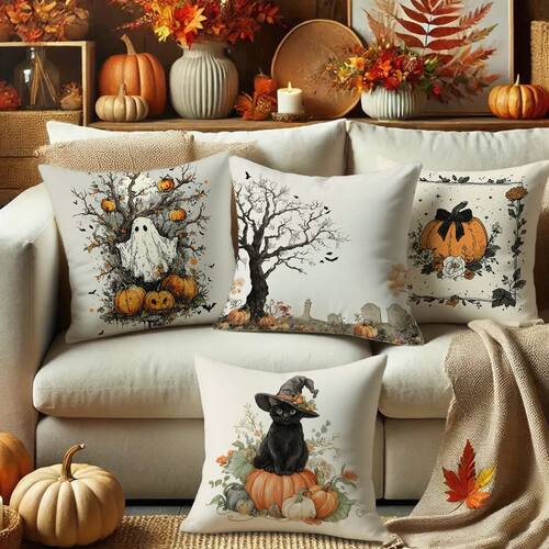 Halloween-Themed Pillowcases with Spooky DesignSuitable for