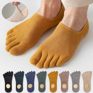 3 Pairs/lot Men's Socks Breathable Sweat Novelty Toe SocksCa