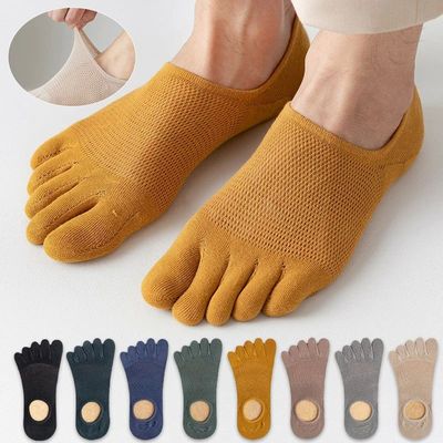 3 Pairs/lot Men's Socks Breathable Sweat Novelty Toe SocksCa