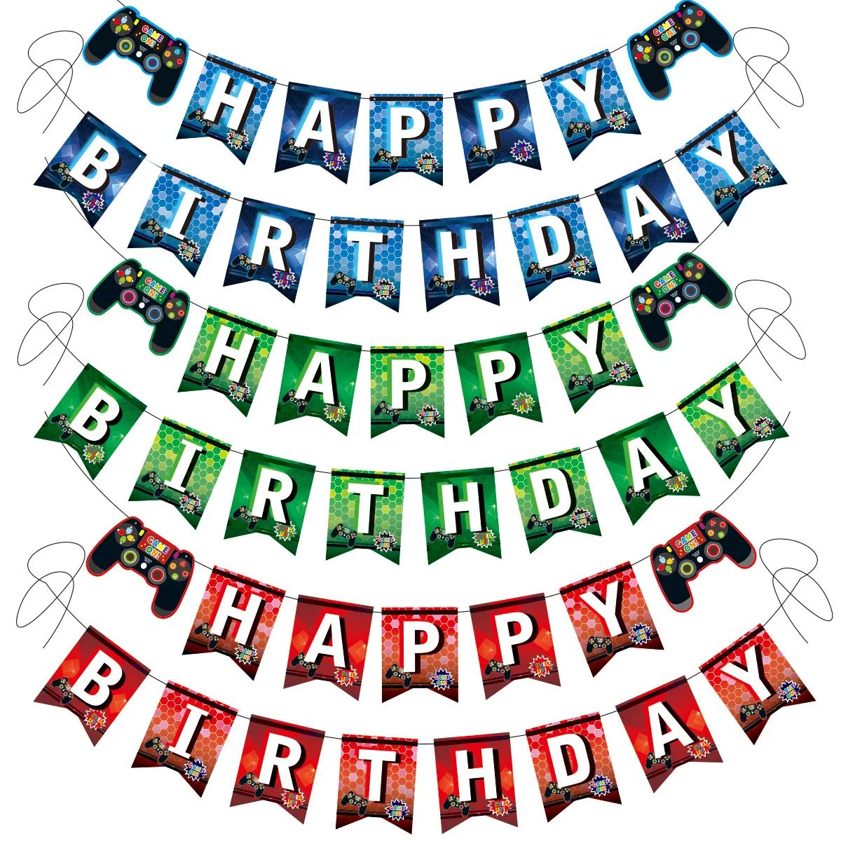 Gamepad Birthday Pull Flag GAME ON theme Happy Birthday Part