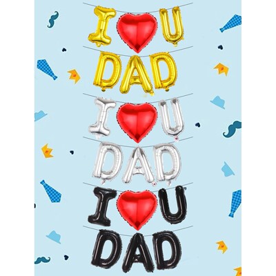 6pcs Father's Day letter balloon decoration set, suitable fo
