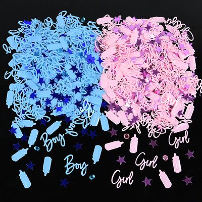 15g/bag Blue Pink Baby Shower Confetti Boy Girl Sequ Confett