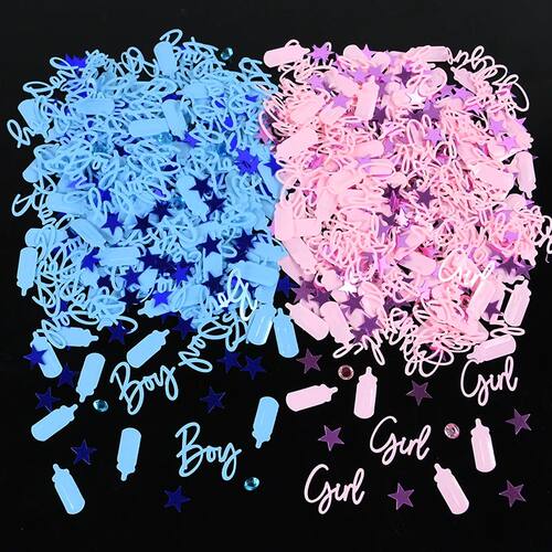 15g/bag Blue Pink Baby Shower Confetti Boy Girl Sequ Confett