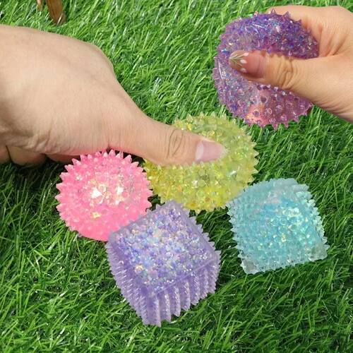 Soft Multicolor Ice Ball Maltose Fidget Squishes Texture Cub