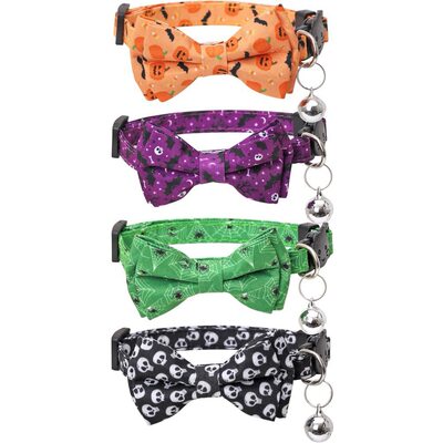 Pet Cat Collar Halloween Pumpkin Hat Halloween Ghost Festiva