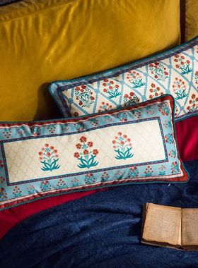 Oblong-Luxury Rectangle Velvet Throw Pillow Case for Couch,