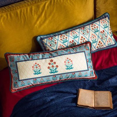 Oblong-Luxury Rectangle Velvet Throw Pillow Case for Couch,