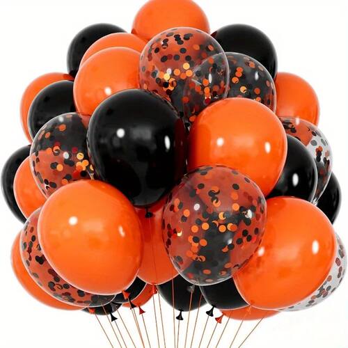 70 Black and Orange Balloons 10 Inch 12 Inch Latex Balloon S