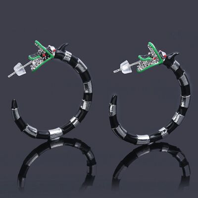 Harong Halloween Creative Beetlejuice Hoop Earring for Women