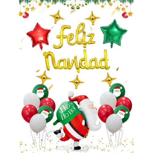 1/24pcs Christmas Decoration Balloon,Feliz Navidad Santa Cla