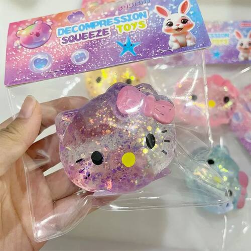 Glitter Sanrio Hellokitty Squishy Toy with Maltose Slow Risi