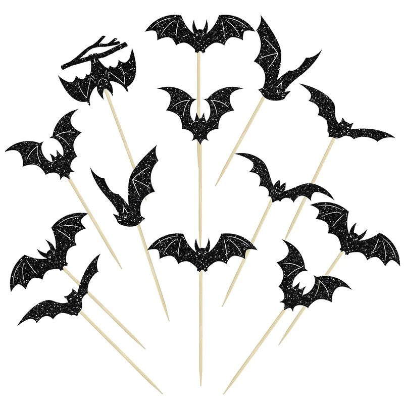 12/24Pcs Hallow蛋糕/烘焙装饰用品